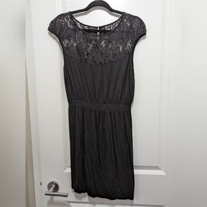 MARK by AVON | soft and stretchy black dress with lace detail, size medium